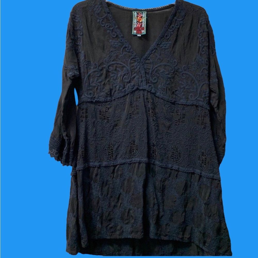 NEW Johnny Was Monrow Hi-Lo Embroidered Tunic